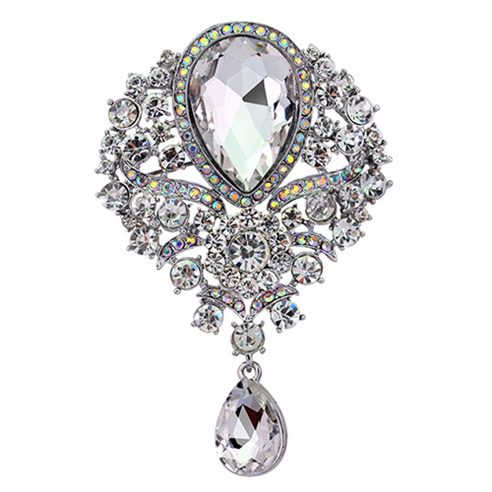 Cluster Brooch Shiny Men's Rhinestone Brooch Pin