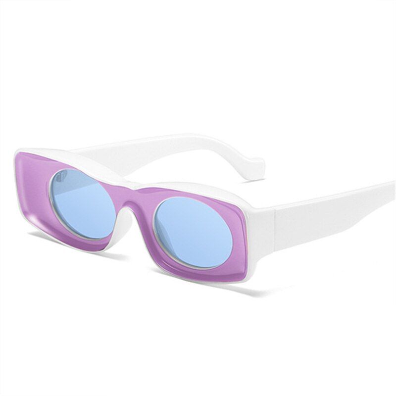 PurpleTrendy Sunglasses Women Luxury Design Hip Hot Sun Glasses Men Blue Yellow Clear Fashion Frame Eyewear Female Goggles UV400
