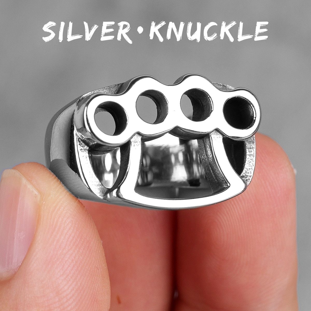 Stainless Steel Man Men Rings Fight Boxing Knuckles Creativity Personality for Male Boyfriend Fashion Accessories Jewelry Gift