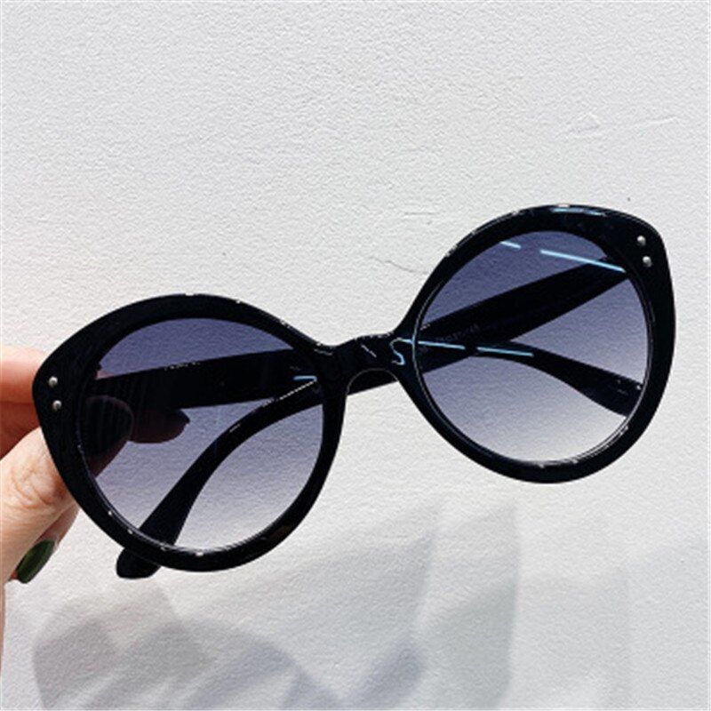 black grayYOOSKE 2020 Cat Eye Sunglasses Women Eyewear Transparent Gradient Sun Glasses for Ladies Big Frame Eyewear UV400