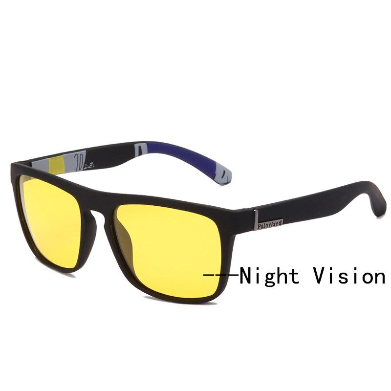black night visionWarBLade Men Polarized Sunglasses Vintage Square Brand Design Sun glasses Male Sport Driving Photochromic Glasses UV400 Eyewear