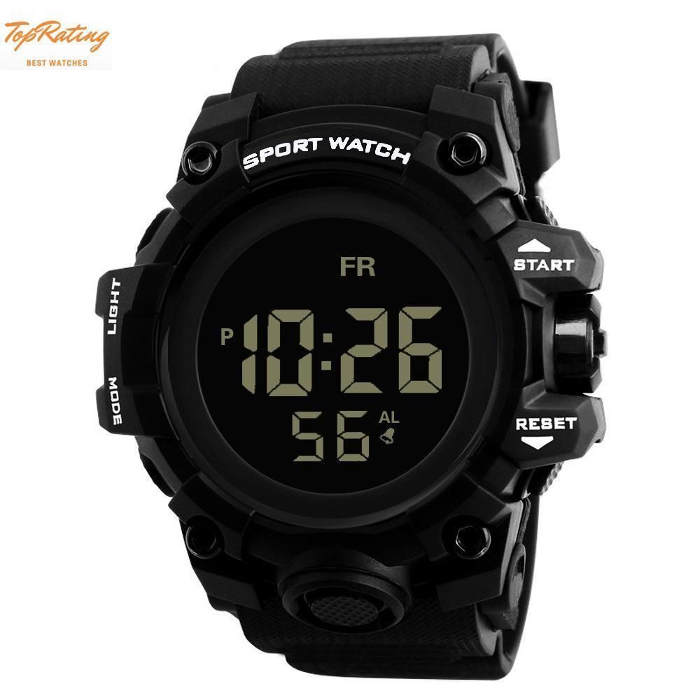 Multi-functional Waterproof Men's Electronic Watch Negative Large Screen Sports