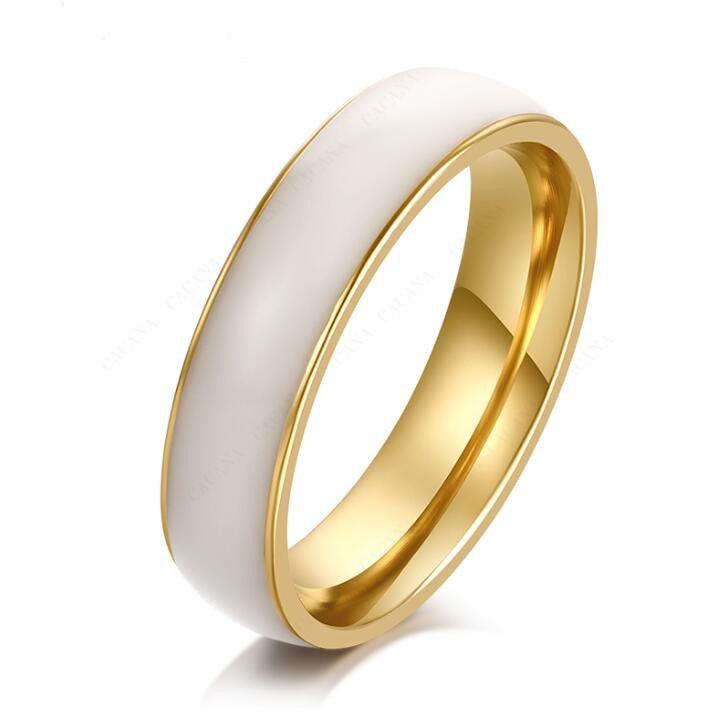 DOTIFI 316L Stainless Steel Rings For Women Classic Fine Brand Resin Engagement Wedding Ring Jewelry