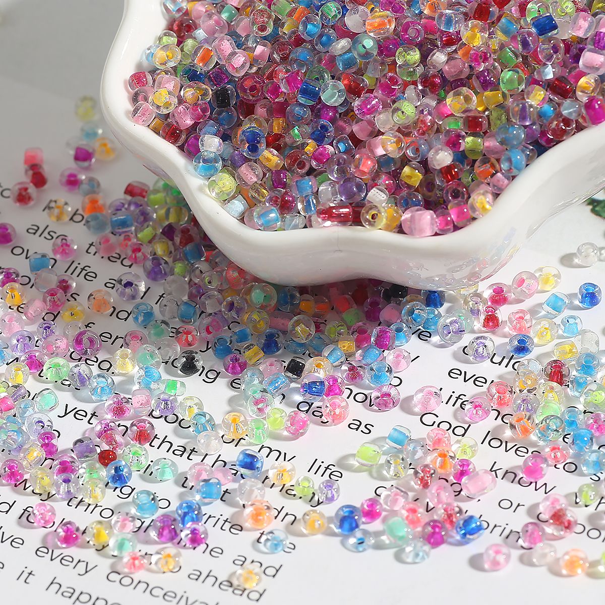 [2/3/4mm] Color-Inside Crystal Translucent Czech Glass Beads Spacer Beads For Jewelry Making