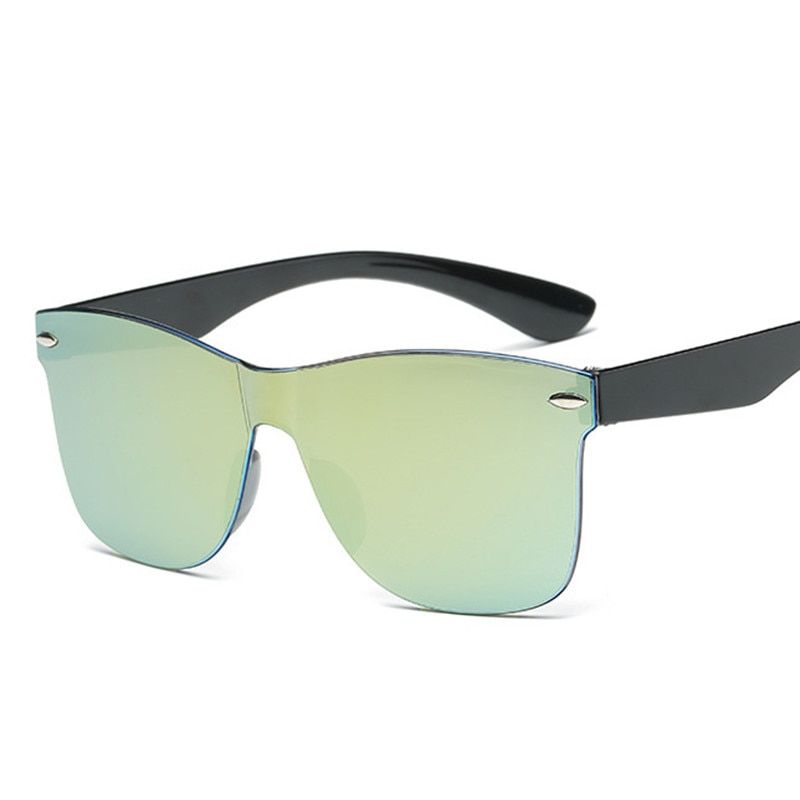 LeonLion 2021 One-piece Cat Eye Sunglasses Women/Men Gradient Lens Retro Mirror Rimless Sun Glasses Vintage Travel Eyewear UV400