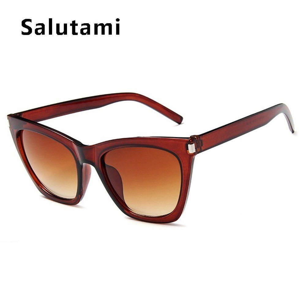 tea teaSquare Rivet Women Sunglasses Black Leopard Frame Cat Eye Sun Glasses Men Vintage Retro Eyewear Female Oculos Luxury Brand