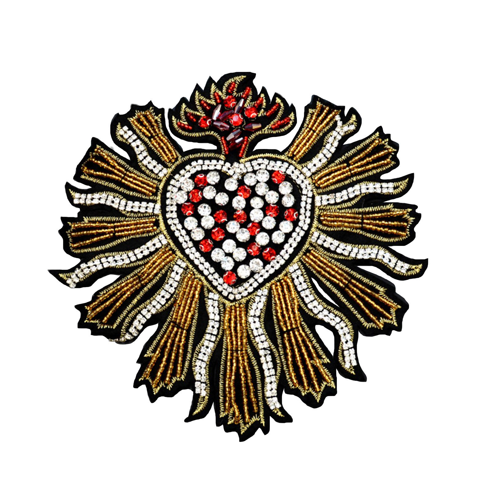 Clothes Patch Heart Shining Rhinestones Patch