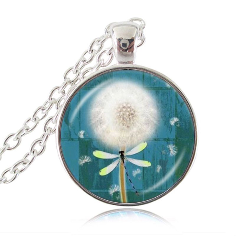 Pendant Necklace Nature Animal Insect Jewelry Chain Sweater Necklace Cabochon Neckless Women Engagement HZ1