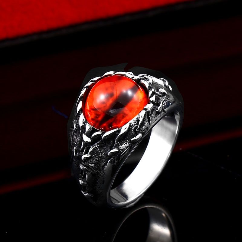 BEIER Punk Rock Claw with three Zircon stone evil eyeball CZ ring men anniversary Biker Skull  jewelry christmas Gift BR8-479