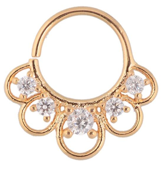 Mustache Septum Piercing Jewelry Nose Ring Zinc Alloy Septum Jewelry Septo Ring Cute Clip On Body Jewelry
