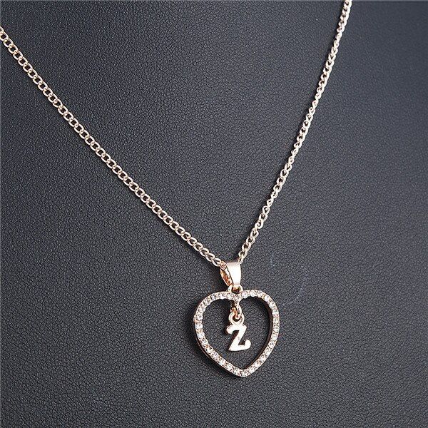 2019 New Romantic Fashion Heart Necklace Statement Letter Necklace Name Wedding Jewelry for women accessories girlfriend gift