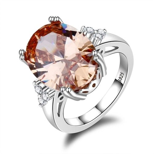 High Quality Gemstone Rings 925 Silver Jewelry Ring For Women Wedding Anniversary Party Christmas Gift  Wholesale Size 6-10