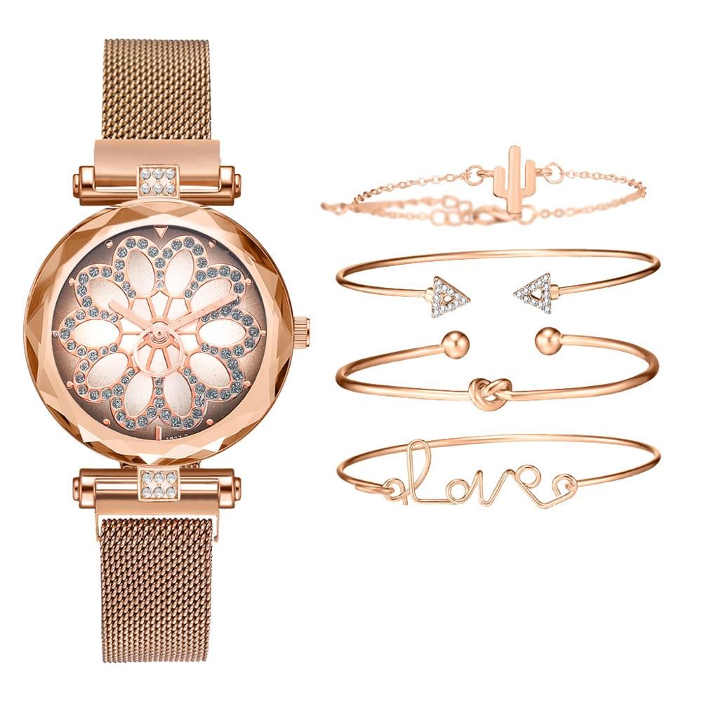 orologio donna Women Watches Bracelet set Ladies Bracelet Watch Casual Quartz Wristwatch magnetic strap watch Zegarek Damski