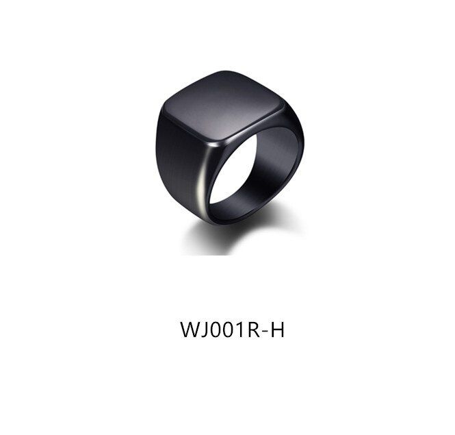 Silver Antique Black Smooth Design Men or Women Ring Fashion Finger Ring  Jewelry WJ001R