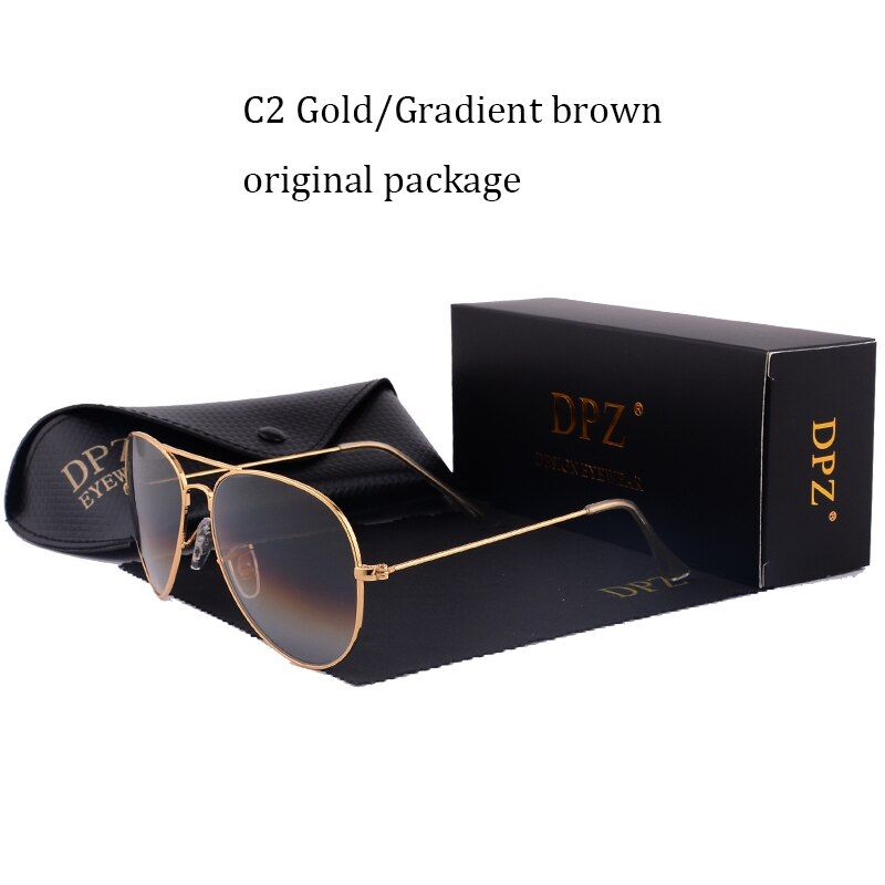 C2 no box2020 DPZ Glass lenses Gradient women aviation sunglasses men 58mm 3025 Mirror G15 Gafas hot Brand sun glasses Oculos De Sol