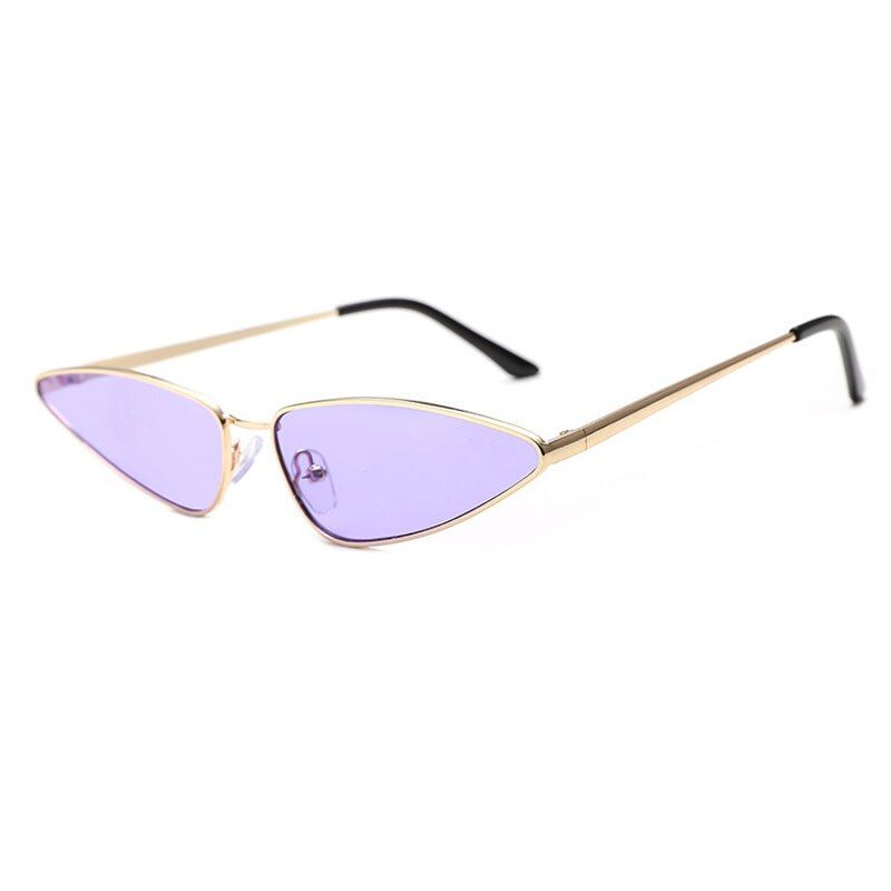 purpleHUHAITANG Cat Eye Sunglasses Women Fashion Alloy Sun Glasses 2019 High Quality Brand Designer