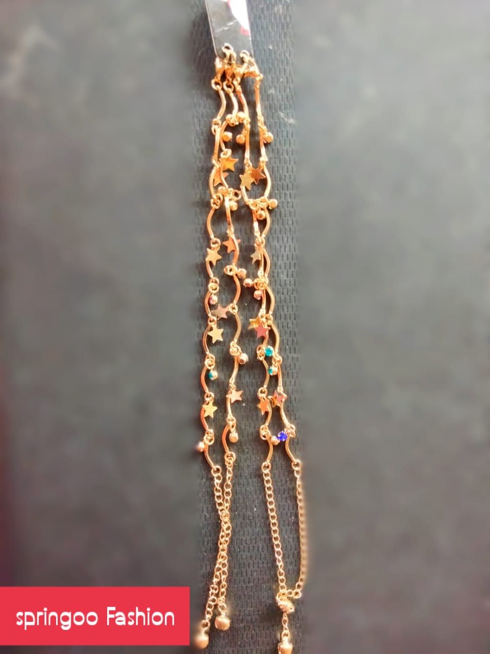 Golden Matel Anklets Payel for Women Star Payel 1pcs