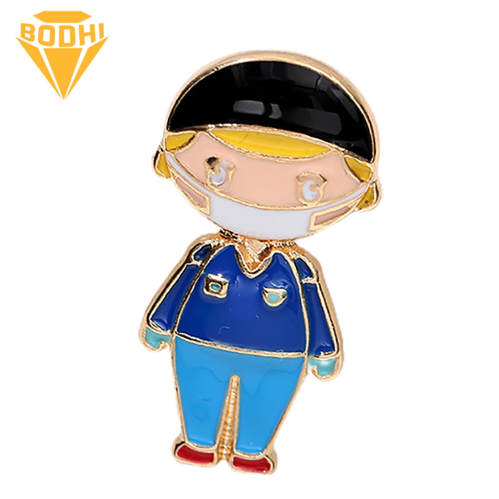 Exquisite Doctor Nurse Stethoscope Pattern Collar Brooch Lapel Pin Clothing Decoration