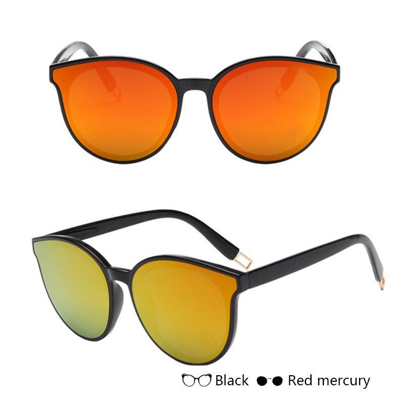 CNew High Quality Sunglasses Women Cat Eye Sun Glasses Fashion Mirror Eyewear Vintage Glasses Oversized Women oculos de sol