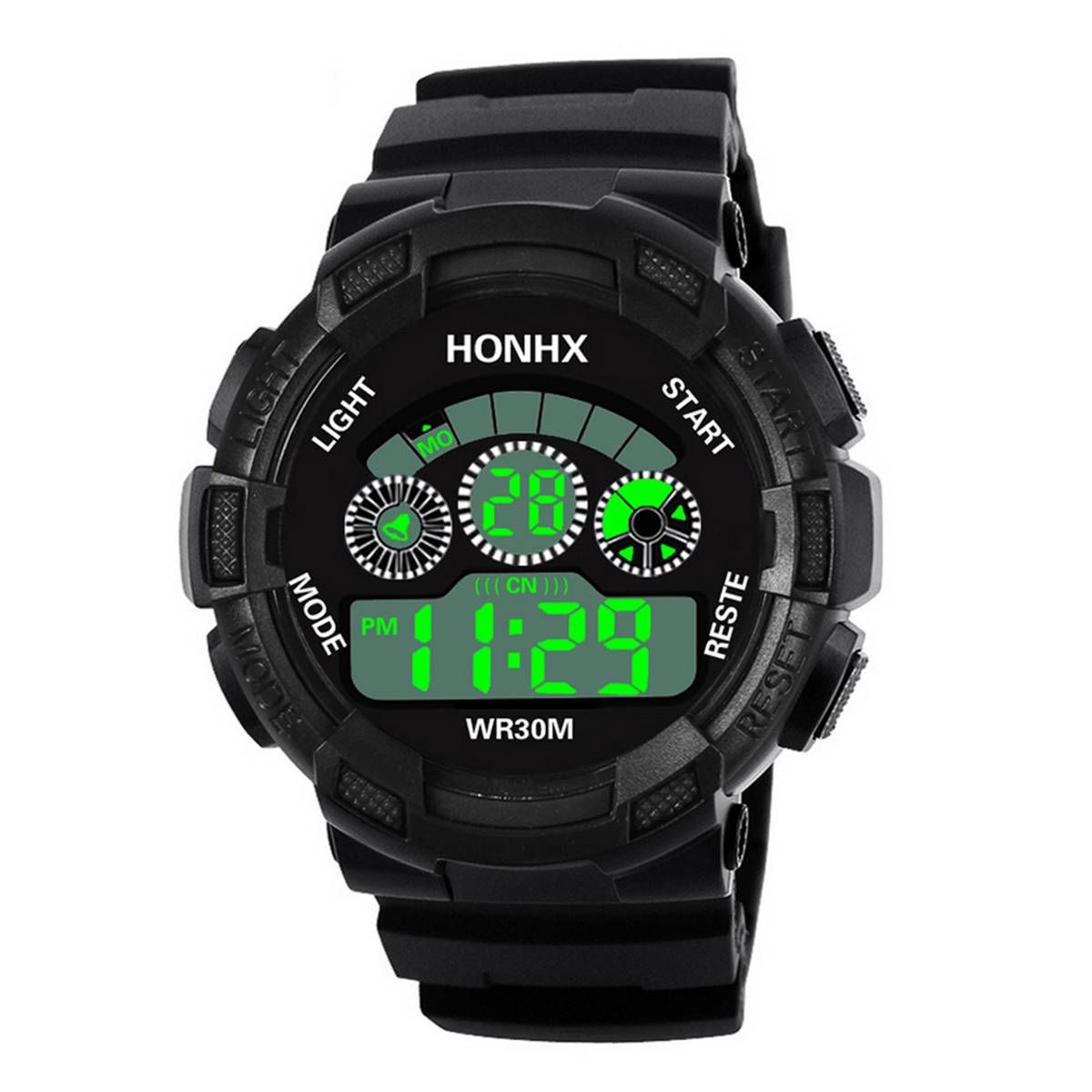 Fashion Camouflage Sports Backlight Alarm Date Week Digital Wrist Watch for Men