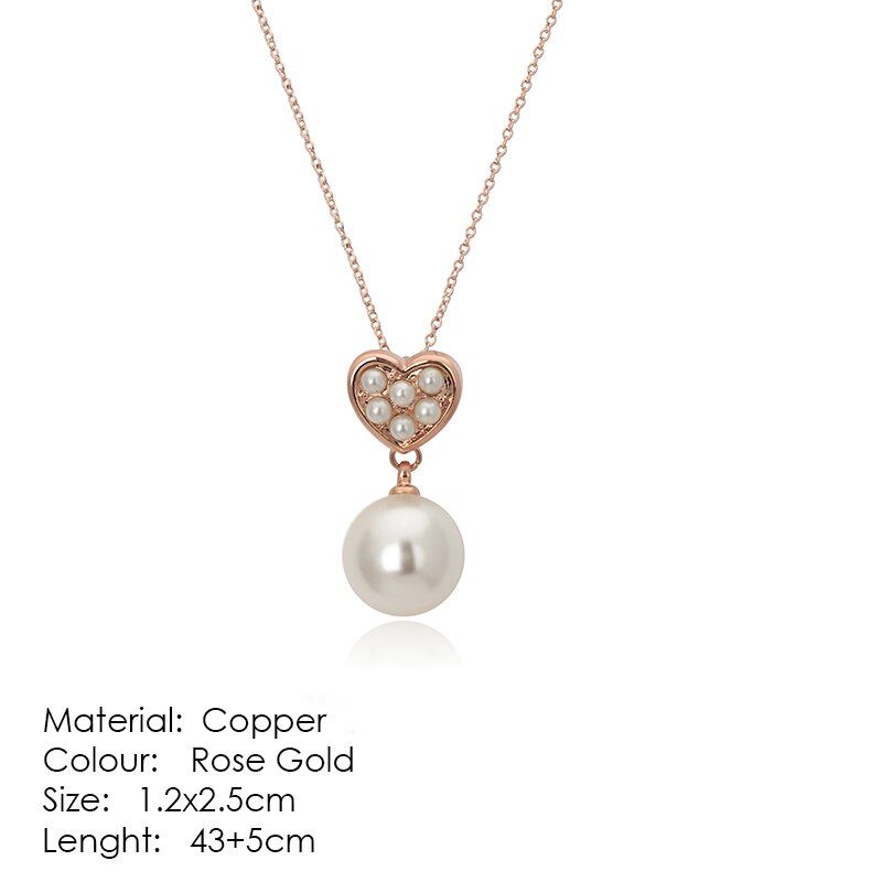 ZHOUYANG Top Quality Heart to Heart Rose Gold Color Pendant Necklace Jewelry Made with Austria Crystal N062 N063
