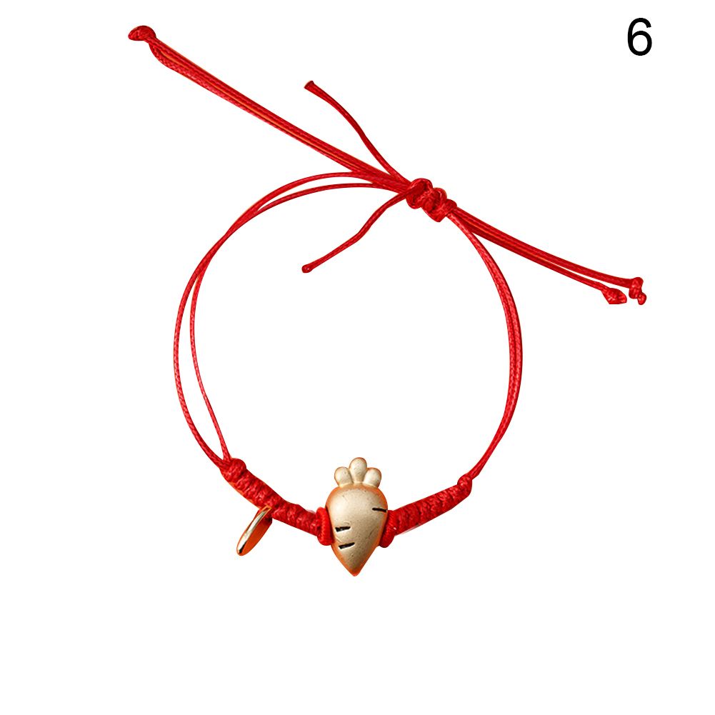 Women Zodiac Mouse Charm Red Rope Bracelet Bangle Adjustable Lucky Jewelry Gift