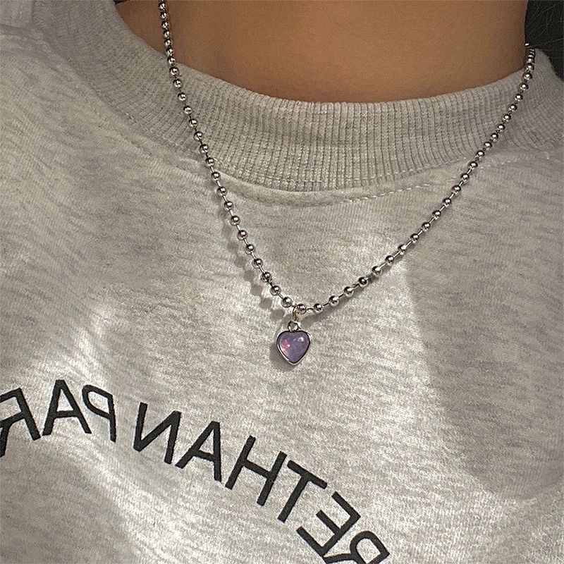 Love Heart Pendant Chain Necklace For Women Girl Friends Halloween Jewelry Gifts