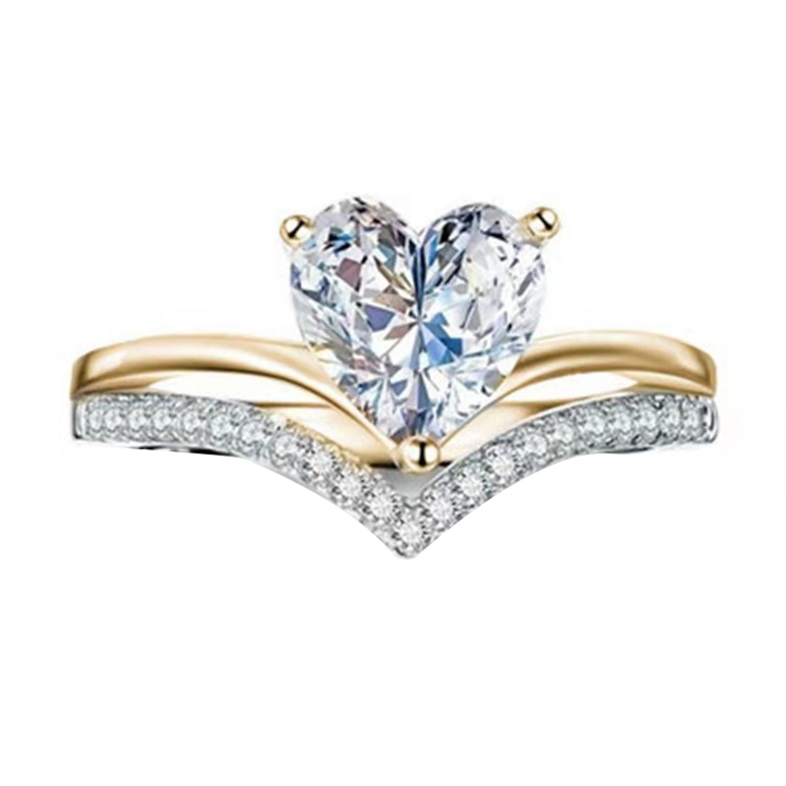 Hand Ring Eye-catching Elegant Vintage Heart Shaped Finger Ring