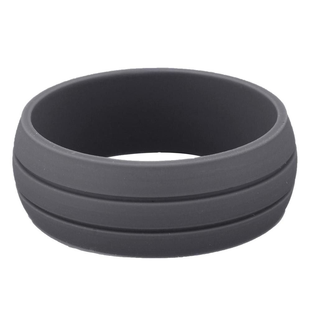 8MM Size 6-12 Hypoallergenic Crossfit Flexible Rubber Silicone Ring Finger Rings For Men Women Wedding Gift With Velveteen Bag