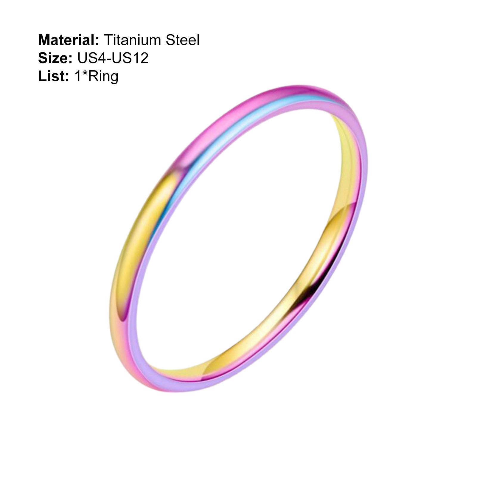 Couple Ring Electroplating Tament Bright Luster Finger Ring