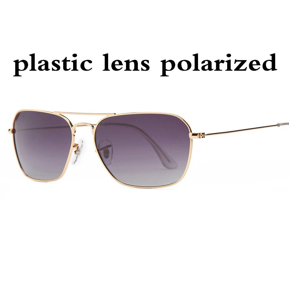gradient grey p3136 caravan style square sunglasses men women plastic polarized glass lens vintage sun glasses Oculos De Sol