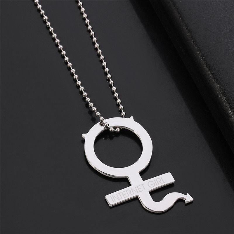 Gothic punk Bead Chain Necklace IGIRL Heart Punk Harajuku Girls Choker Necklaces Heavy Polishing Stainless Steel Birthday Gift