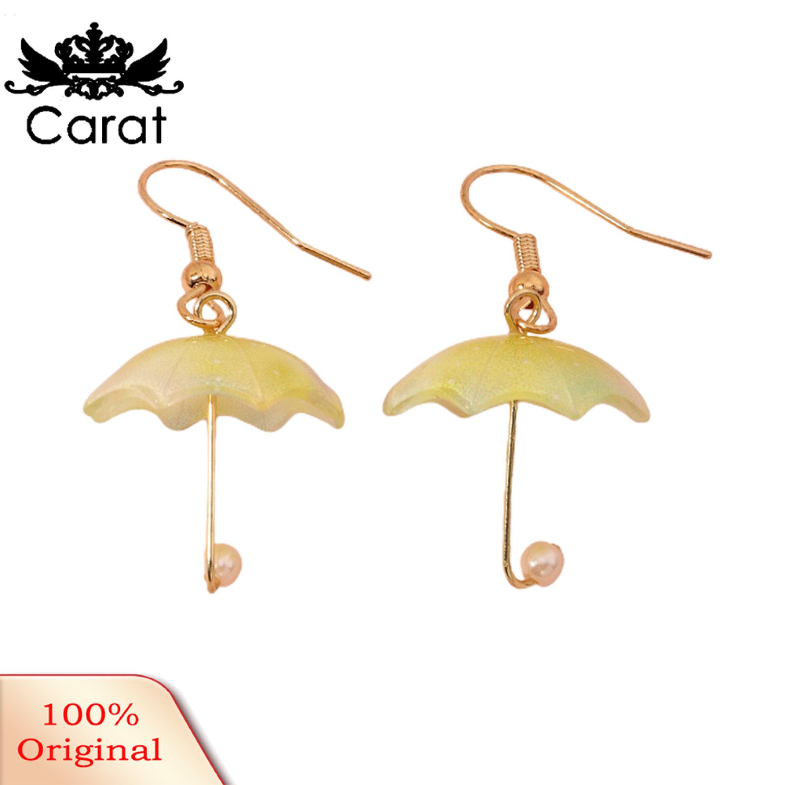 Carat 1 Pair Women Earrings Umbrella Contrast Color Jewelry All Match Lightweight Cute Hook Earrings for Wedding