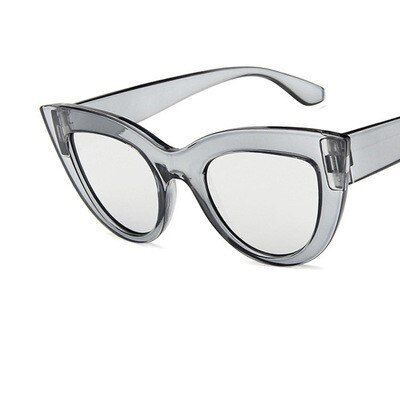 SilverHINDFIELD Brand Design Cat Eye Sunglasses Women 2019 Vintage UV400 Sun Glasses Female Eyewear Pink Sun Glasses Ladies