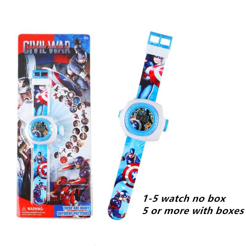 Cartoon Princess Spiderman Kids Watches Projection Children Watch for Boys Girls Gift LED Display Child Digital Watch Clock Toy