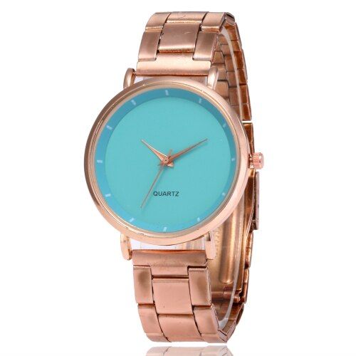 Dropshipping Watches Women Fashion Colorful Dial Women Wrist Watch Rose Gold Steel Female Quartz Ladies Clock Relogio Feminino