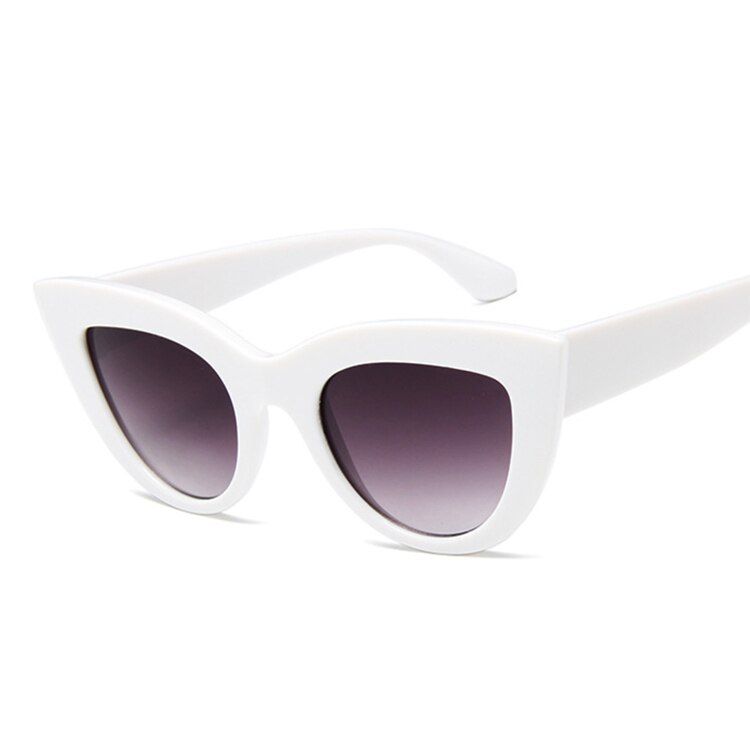 WhiteGrayFashion Cat Eye Sunglasses Women Luxury Brand Designer Vintage Sun Glasses Female Glasses For Leopard Gafas De Sol Uv400