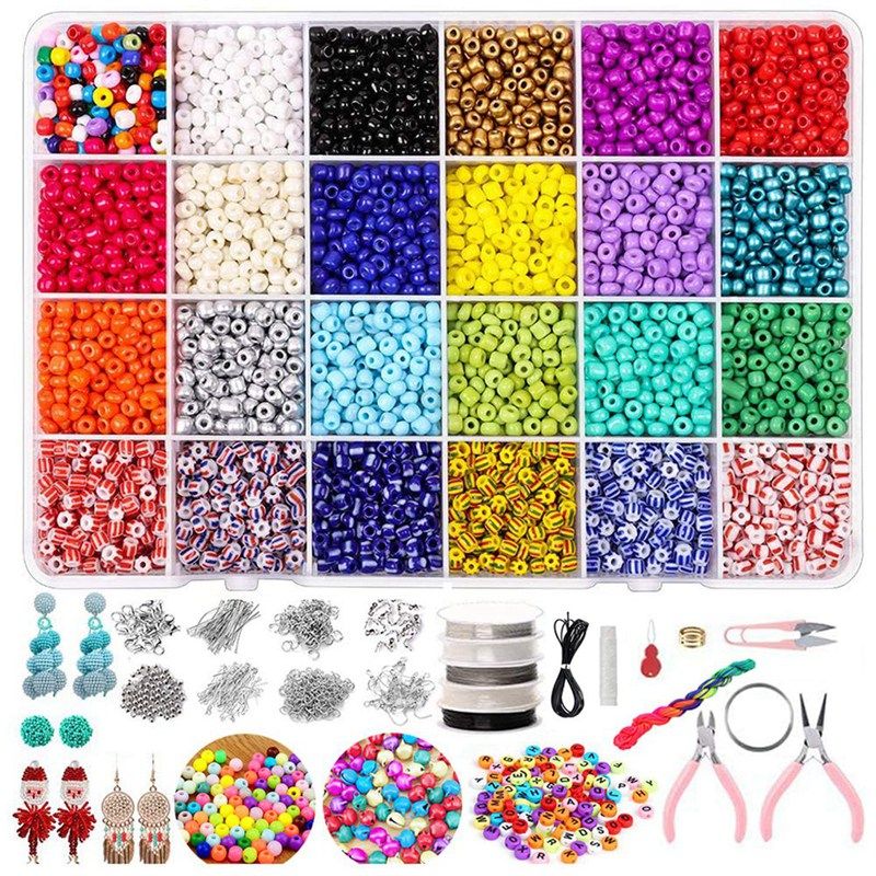 6294Pcs 4mm Glass Rice Beads Flower Beads Material Diy Handmade Beading Tools Bracelet Necklace Earring Making