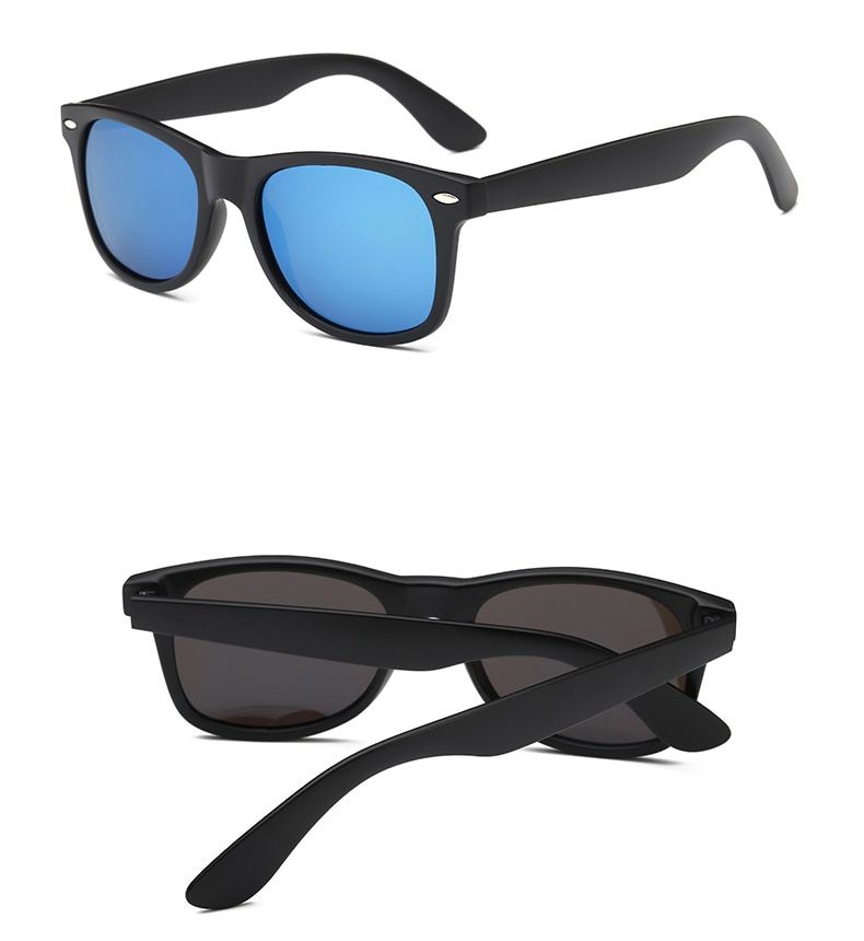 Matte Black BlueEyecrafters Fashion Classic Vintage Mens Womens Polarized Sunglasses UV400 Driving Mirrored Square Retro Sunglasses Eyewear 2140