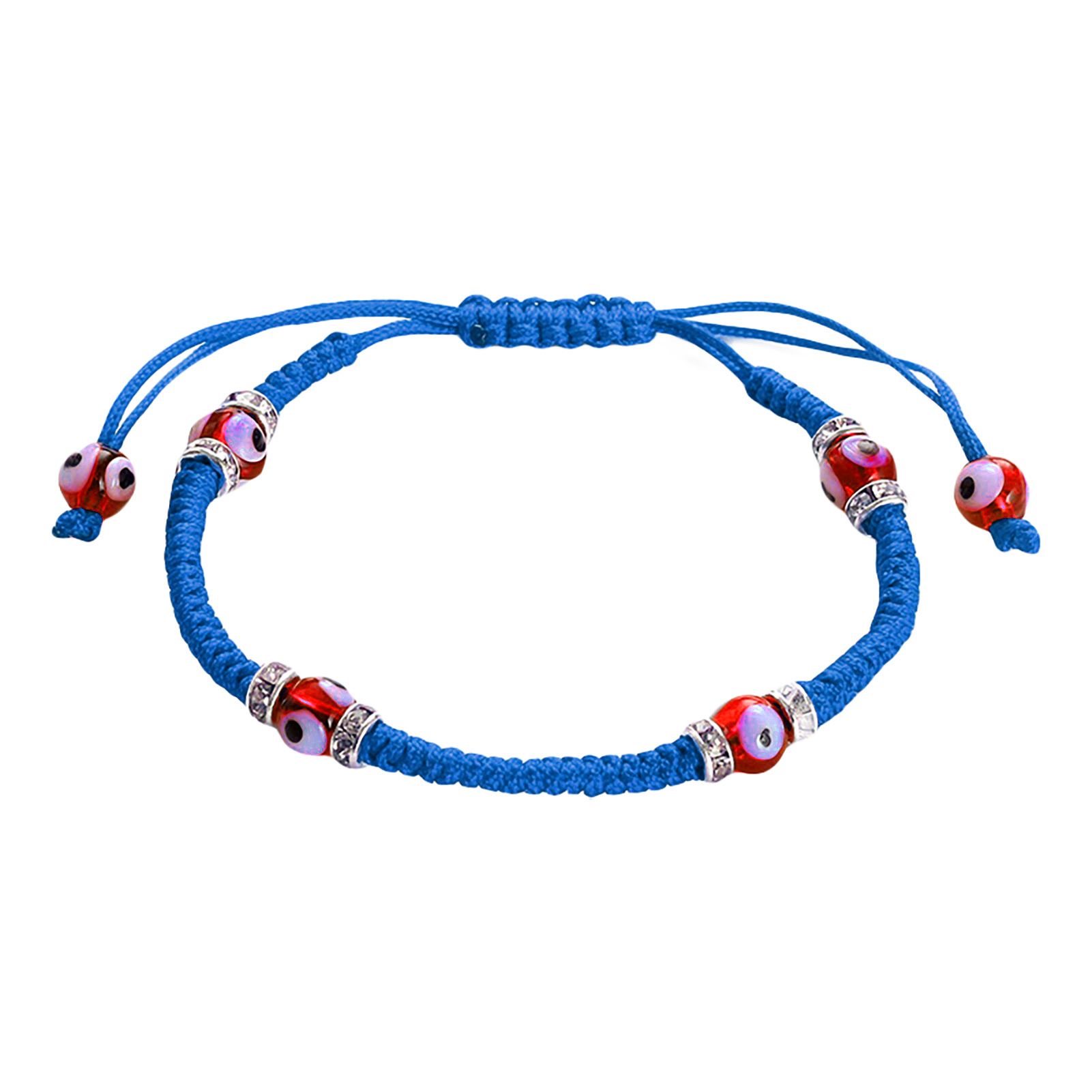 Woven Bracelet Nice Braid Comfortable Wearing Lucky Symbol Ethnic Eyes Woven Amulet Bracelet for Couple
