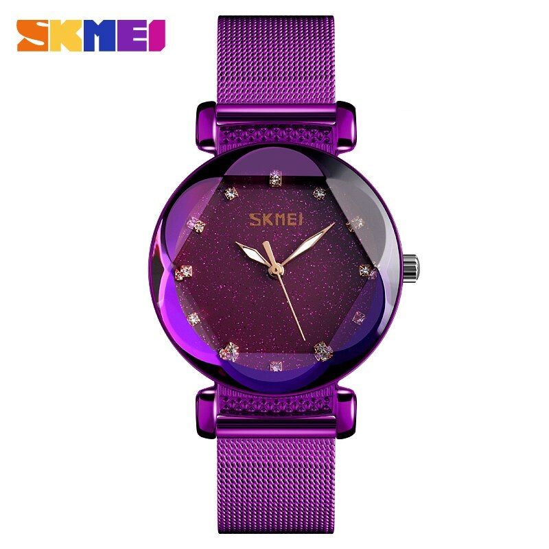 SKMEI Fashion Women Watches Quartz Ladies Watch Stainless Steel Strap 3Bar Waterproof Watches reloj mujer 9188