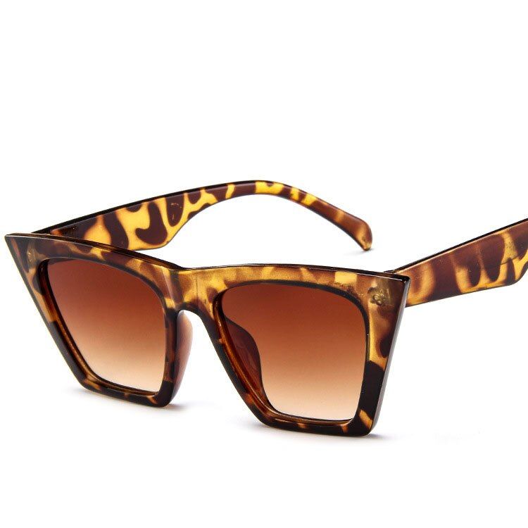 Leopard2020 brand sunglasses Square glasses Personalized cat eyes Colorful sunglasses trend versatile sunglasses uv400