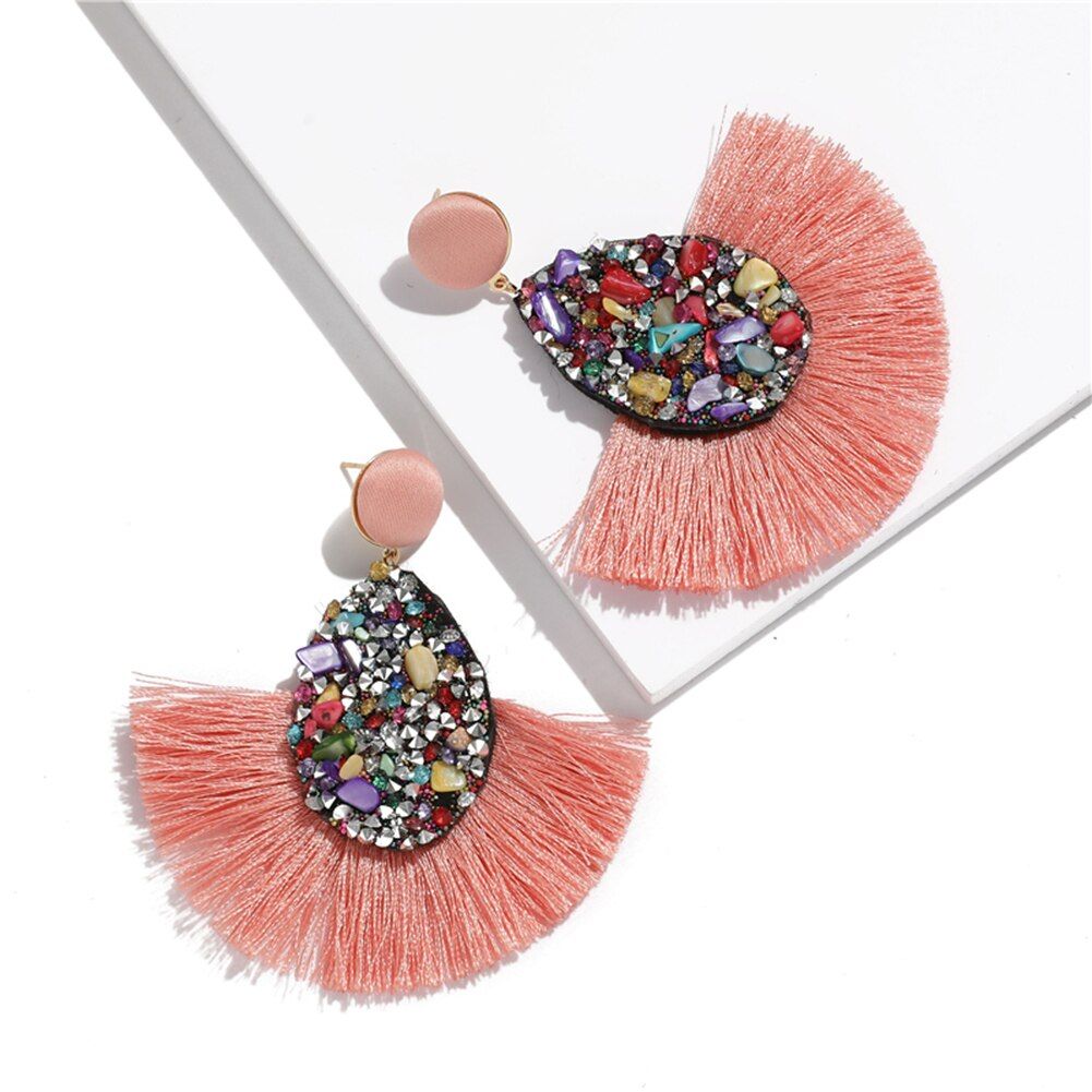 2020 New Ethnic Retro Rope Fringes Bohemian Tassel Earrings For Women Boho Long Drop Dangle Earrings Fashion Statement Earrings