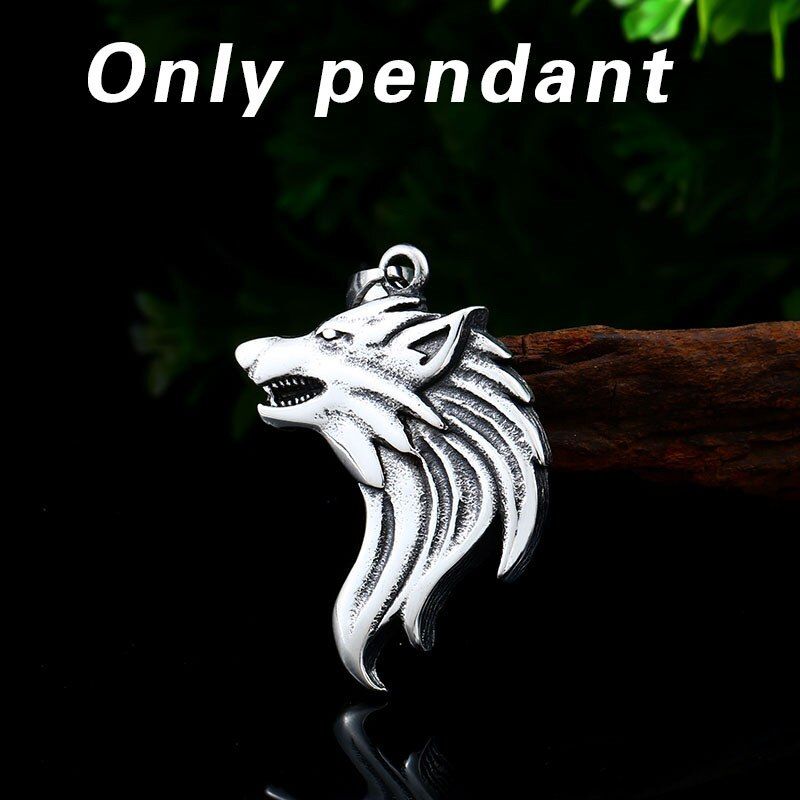 BEIER Punk 316L stainless steel new design howling wolf pendant necklace viking men celt Charm Fashion jewelry BP8-302