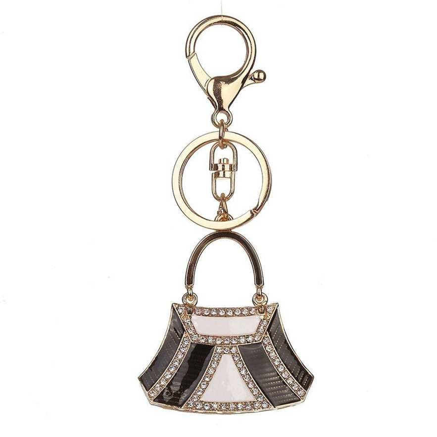 Rhinestone Key Chain Holder Ring Fashion Stylish Keychain Keyring Bag Decoration