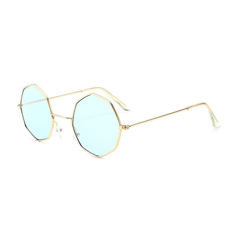 5MOLNIYA 2019 Sunglasses Women Brand Designer Metal Small Frame Polygon Clear Lens Sunglasses Men Vintage Sun Glasses Hexagon