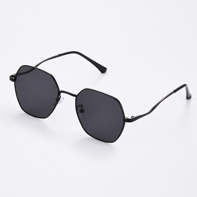 C1 black blackFashion Lady Polygon Sunglasses Brand Designer Hexagon Sunglasses Women Sunglasses Black Pink Clear Lens Sun Glasses Female