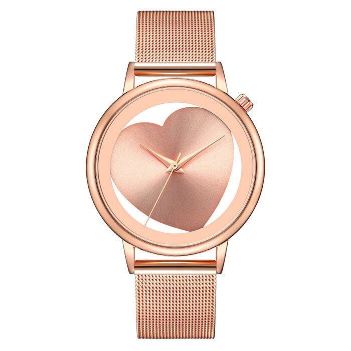 Creative Hollow Women Quartz Watches Analog Black Stainless Steel Mesh Band Brand Designer Wristwatch Fashion Dress Relogios