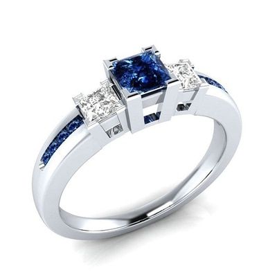Bague Ringen Pink Blue Green Finger Rings For Women Solid 925 Sterling Silver Wedding Jewelry Ring 4 Colors Size 6-10