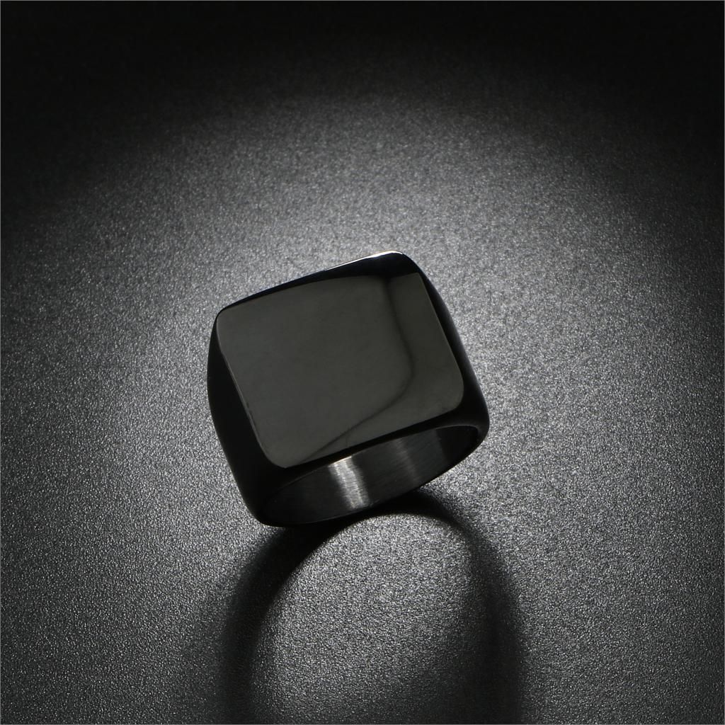 Stylish Smooth Men Black Rock Punk Rings Cool Fashion Individuality Signet Ring for Men